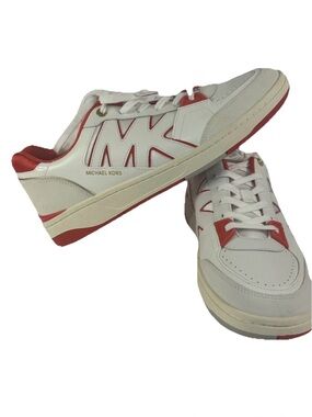 Michael Kors Women’s Rebel Lace Up Sneakers Athletic Shoes Red White Size 11M